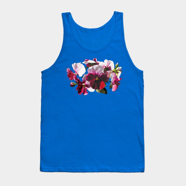 Pansies - Pink and Magenta Pansies Tank Top by SusanSavad